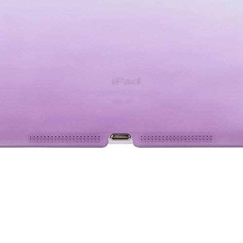 iPad Mini 3 Hülle, Deenor Rainbow Colour Series Smart Cover Transparent Back Cover Ultra Slim Light Weight Auto aufwachen / Schlaf Funktion Schutzhülle Hülle für Apple iPad Mini 1/2/3. (Sky blue and Purple) - 9