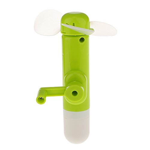 Tragbare Handkurbel Mini-Ventilator Ohne Batterie Elektrische Personal Fans – Grün - 4