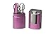 Danielle 5 Piece Manicure Set with Swarovski Crystals Dark Pink