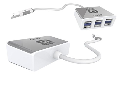 Invero® Charge & Sync 6 Port High Speed USB 2.0 Erweiterung Power Hub Plug & Play 480Mbps