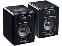 auvisio Funklautsprecher-Docks: Design-Stereo-Lautsprecher mit Dock fÃ¼r iPod/iPhone 4/4s, black, 100 W (Lautsprecherboxen fÃ¼r zu Hause)