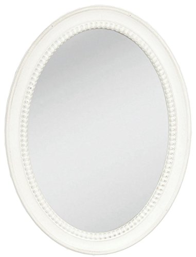 Clayre & Eef 62S019 Spiegel Wandspiegel oval weiß ca. 29 x 38 cm