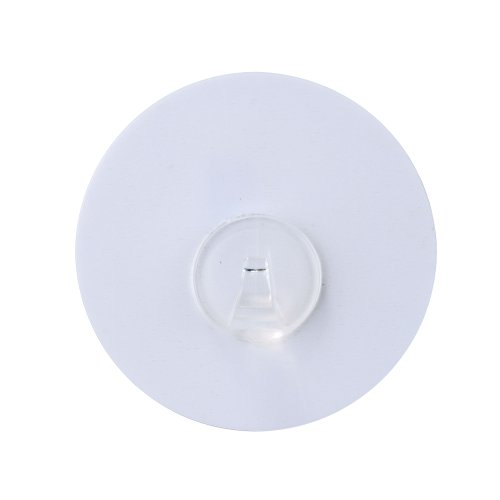 WENKO 20193100 Static-Loc Wandhaken Uno White – Befestigen ohne Bohren, Kunststoff, 8.5 x 2 x 8.5 cm, Weiß - 3
