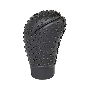 DELHI TRADERSS Silicone Oval Nonslip Car Gear Shift Knob Cover Coller (Black Finish)