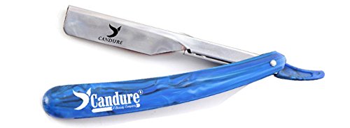 CANDURE – Professionelles Rasiermesser mit gerader Klinge – rasiermesser blau – Traditionelles Rasiermesser + 10 Klingen - 4