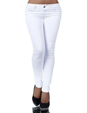 H937 Damen Jeans Hose Hüfthose Damenjeans Hüftjeans Röhrenjeans Röhrenhose Röhre
