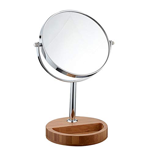 Preisvergleich Produktbild XYEQZ 7-Zoll-Doppelseitiger Beleuchtungsspiegel - Leichter Schminkspiegel - 3-Fach VergrößErungsspiegel - Tragbarer Prinzessin-Kosmetikspiegel