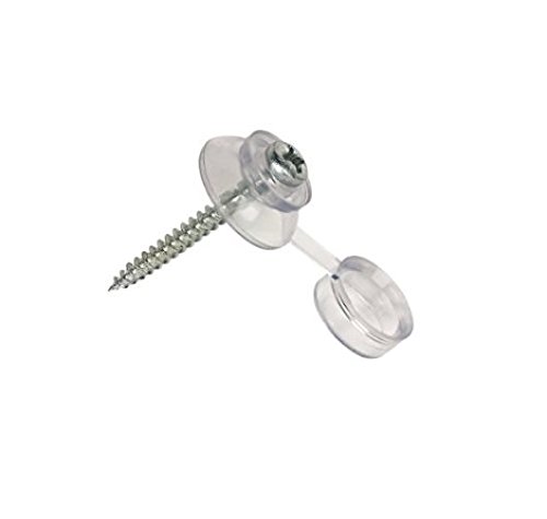 Bulk Hardware BH02184 Vis de toiture avec embout et rondelle en Plastique transparent, Set de 100 Pièces