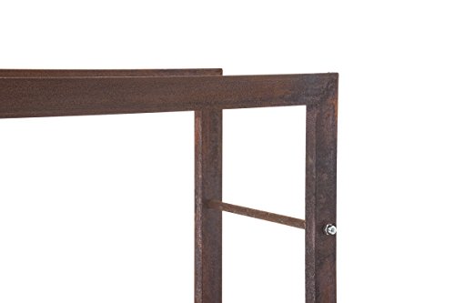 CLP Exklusiver Kaminholzständer KERI V2 aus Metall, B-Ware, bis zu 8 Größen und 2 Farben wählbar rost, 40 x 25 x 100 cm - 6