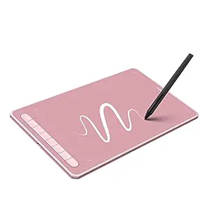 Drawing Tablet-XP-PEN Deco L 10x6 in Computer Graphic Tablet with Updated Battery-Free X3 Digital Stylus and 8 Shortcuts Drawing PAD Compatible with Chrome, Windows 11, Linux, Mac, and Android(Pink)