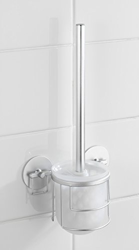 WENKO 18905100 Turbo-Loc WC-Garnitur Aluminium – Befestigen ohne bohren, Aluminium, 15 x 37 x 11.5 cm, Matt - 2