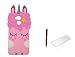 Produktbild Hülle Huawei Enjoy 6s Silikon Schale Huawei Enjoy 6s Nette 3D-Abdeckung Cartoon Tier Huawei Enjoy 6s / Huawei Nova Smart / Honor 6C (5.0") Schutzhülle Kinder Mädchen Geschenk -Rosa Stern Einhorn
