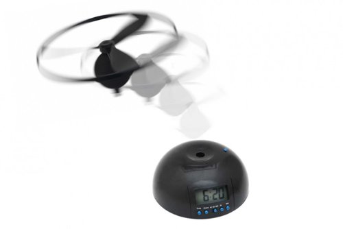 Fliegender Ufo Wecker mit Hubschrauber Propeller Digitaler Alarmwecker Helikopter
