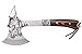 Produktbild Promithi Camping Axe Wolf Kopf Drucken Stahl Hawk Ax Hatchet mit Holzgriff & Nylon Mantel Camping Jagd Überleben Outdoor Tactical Axe Tomahawk, 13 Zoll