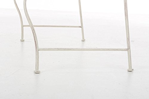 CLP Metall Gartenbank TUAN, 2-er Sitz-Bank Garten, Eisen lackiert, Design nostalgisch antik, 105 x 50 cm Antik Creme - 8