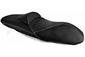 MOTO DISCOVERY Housse de Selle Compatible avec Kymco Xciting 400i 2013-2021 Noire avec Coutures Blanches