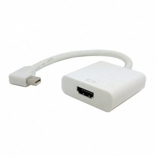 chenyang links gewinkelt 90 Grad Mini DisplayPort DP auf HDMI Buchse Kabel Adapter Weiß Farbe 20 cm für MacBook und ATI
