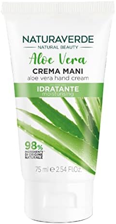 Naturaverde | Natural Beauty - Crema Mani Idratante all'Aloe Vera, per Mani Secche e Screpolate, Ingredienti di Origine Naturale, 75ml