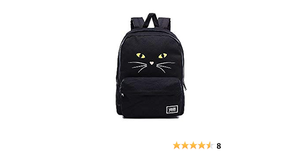vans black cat backpack