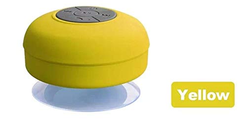 Preisvergleich Produktbild JINRU Mini Bluetooth Lautsprecher - Tragbarer Lautsprecher Lauter Stereo Sound, Rich Bass, Wasserdicht, 4-5 Stunden Spielzeit, Saugnapf, Badezimmer Kann Verwendet Werden,Yellow
