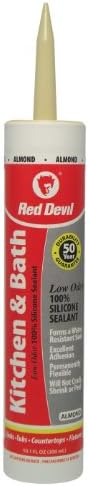 Red Devil 083620 Kitchen & Bath Low Door Silicone Sealant, Almond, 10.1-Ounce by Red Devil