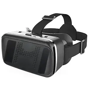 Rambot Virtual Reality Headset Glasses Anti-Radiation Adjustable Screen Compatible with All Smartphones (Color Black)