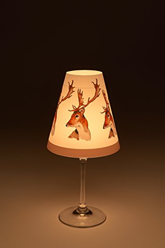 Candle Lights / Lampenschirme für Weingläser / Deko-Lampenschirme / Lampe / Teelicht / Lampshades / Lampenschirm-Set „Melissa“ Tischdeko, 3-teilig - 2
