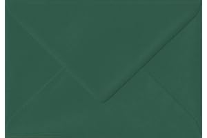 COLORSONO Brooklands Green Gummed C5/A5 Dark Green Envelopes. 120gsm Senses Paper. 162mm x 229mm. Banker Style Envelope. Pack of 50.