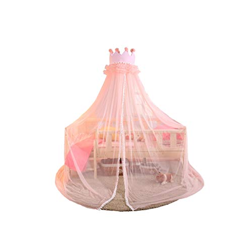 Xin Yu Yue Firm Tente de sécurité pour lit de bébé Pink Princess, élégante et Solide, Filet à Filet pour Tente de lit de bébé, Unisexe, protégez Votre bébé des morsures - Au Sol