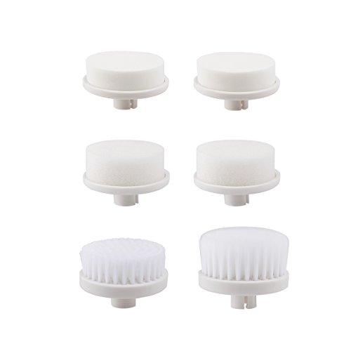 Pixnor 6 Pieces Replacement Brush Heads for P2016 7 in 1 Facial Brush