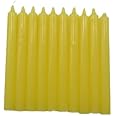 Pack of 10 Colourful Non DRIP Dinner Candles for Less Price - AVILABLE in Purple, Green,Blue,Pink, Orange,White and RED (Yellow)