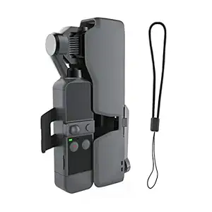 RCGEEK Protect Case Compatible with DJI Osmo Pocket 2 with Extra Spare TF Card Slot Portable Hard OSMO Pocket 2 Carrying Case Storage Box with Lanyard Plastic Holder Storage Protector Cover