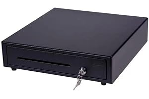 Kassenlade QUORION 330F für PC/POS Kassensysteme & Bondrucker mit 9 12 oder 24 V Anschluss RJ11 mit 8 Münz und 4 Scheinfächern, 2 Schlüsseln, robuste Erstausrüsterqualität