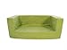 Children's Comfy Foam 2 Seater Mini Sofa in Lime. Soft, Colourful, Comfortable & Lightweight with a Removeable Cover