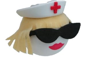 Diva Nurse Blonde Car Aerial Ball Antenna Topper OR Dashboard Wobbler! (one P&P charge no matter how many items you buy from Aerialballs.)