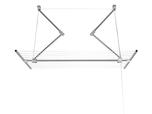 Preisvergleich Produktbild Sauvic Wäschegestell zur Deckenbefestigung, Aluminium