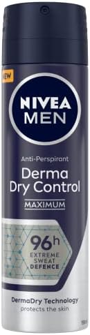NIVEA MEN Derma Dry Control 96 H Spray Antitraspirante per uomo 150 ml