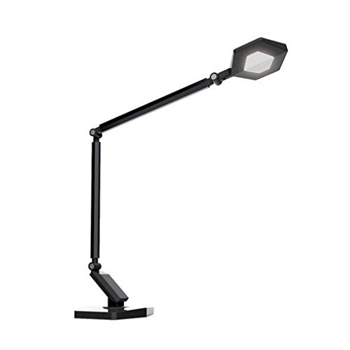 Preisvergleich Produktbild XUNMAIFDL Schreibtischlampe LED mit USB-Ladeanschluss,Tischlampe dimmbare Tischlampe drehbare Bürolampe Leselampe Buchlampe Arbeitslampe, Black