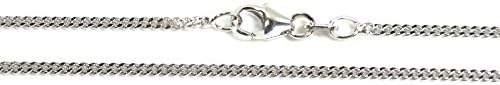 Basic Silver PF01,80,45R Basic Unisex Curb Chain Necklace 925 Sterling Silver 45 CM CM