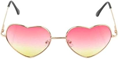 OUTEYE Retro Women Heart Shaped Aviator Metal Frame Sunglasses Eyewear Glasses