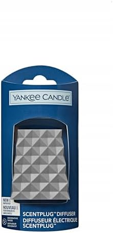 Yankee Candle diffusore ScentPlug | Base per profumatore d'ambiente elettrico | Motivo decorativo argento sfaccettato | Spina UE a 2 poli