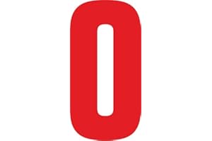 PCSL Self Adhesive Vinyl Letters/Numbers 17cm - Ideal for Signs/Wheelie Bins/Vehicles (Red O)