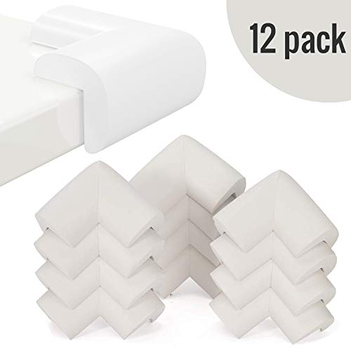 InnoBeta® Protecciones para esquinas extra gruesos 12 piezas. Protecciones para bebés. Protecciones para las esquinas, Blanco, Adjunto con un regalo gratuito.