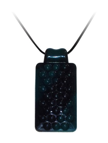 Textured Chewable Necklace with Safety Lanyard Camouflage Green and Black