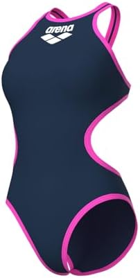 ARENA One Big Logo Costume da Bagno Intero da Donna, Costume da Bagno ad Asciugatura Rapida, Costume Sportivo in Tessuto MaxLife Eco con Massima Resistenza al Cloro e Protezione UV UPF 50+