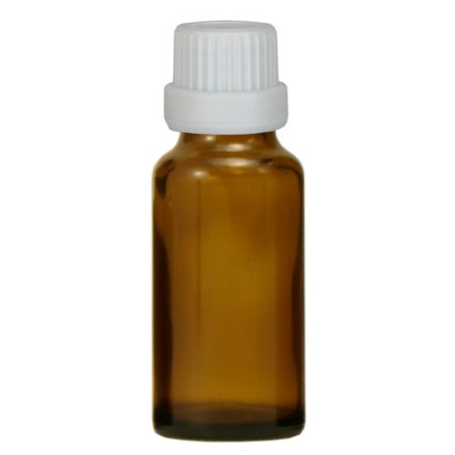 10x Apothekenfläschchen 20ml aus Braunglas mit weissem Schraubverschluss