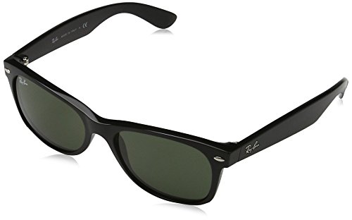 Ray-Ban New Wayfarer - Gafas de sol unisex, color negro, talla 52 mm