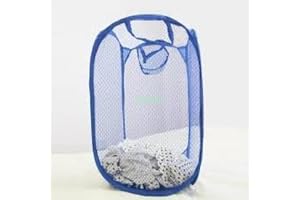 Kuber Industries Nylon Mesh Laundry Basket|Sturdy Material & Durable Handles|Netted Lightweight Laundry Bag (Assorted)