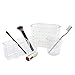 Produktbild Kit accessoire de salle de bain Cute : 1 gobelet en PVC + 1 organiseur 3 compartiments + 1 panier moyen modele en PVC