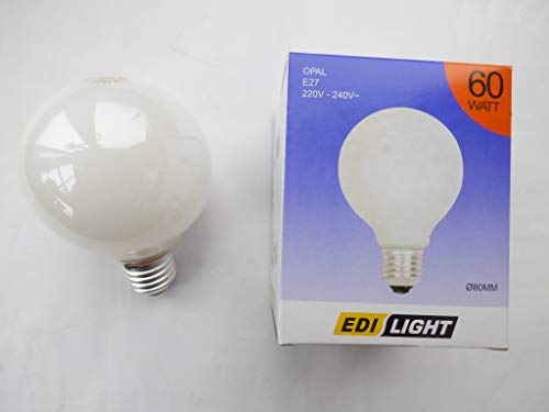 Preisvergleich Produktbild Edi-Light Globeglühlampe E27, D80mm, 60W, opalweiß